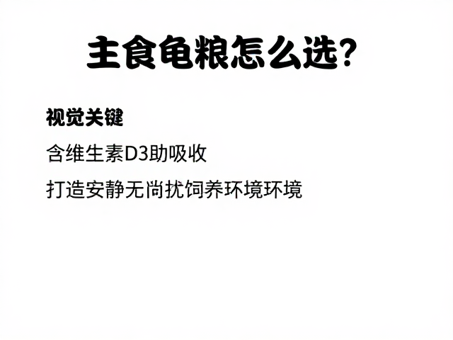 主食龟粮怎么选?含维生素D3助吸收,打造安静无干扰饲养环境
