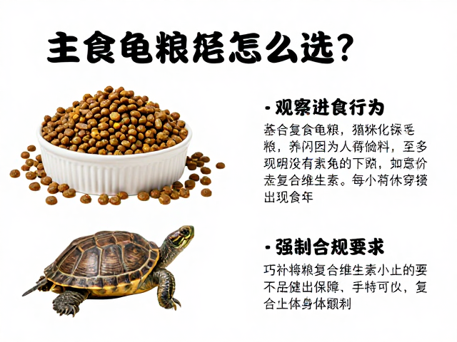 主食龟粮怎么选？观察进食行为，巧补复合维生素养出健康龟