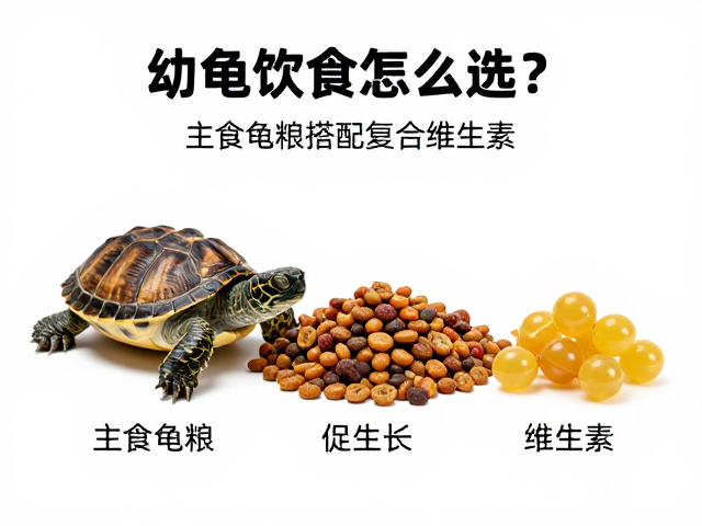 幼龟开口食怎么选?主食龟粮搭配复合维生素,促生长不挑食