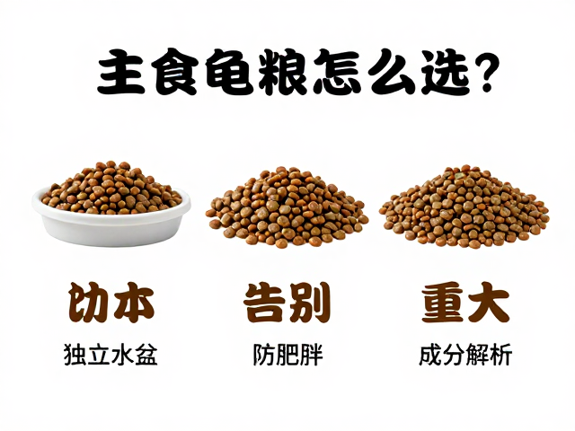 主食龟粮怎么选？独立饮水盆防肥胖，告别过度喂食误区