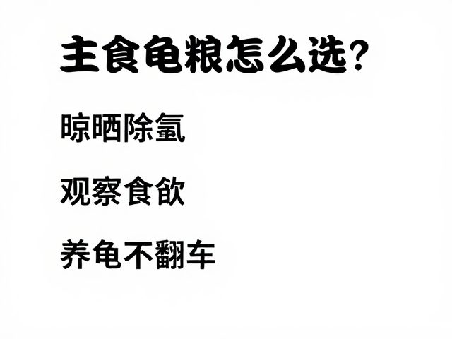 主食龟粮怎么选？晾晒除氯，观察食欲，养龟不翻车