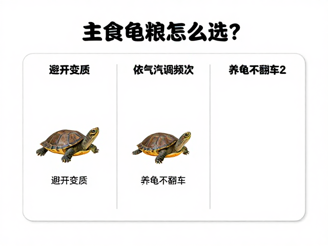 主食龟粮怎么选?避开变质,依气温调频次,养龟不翻车