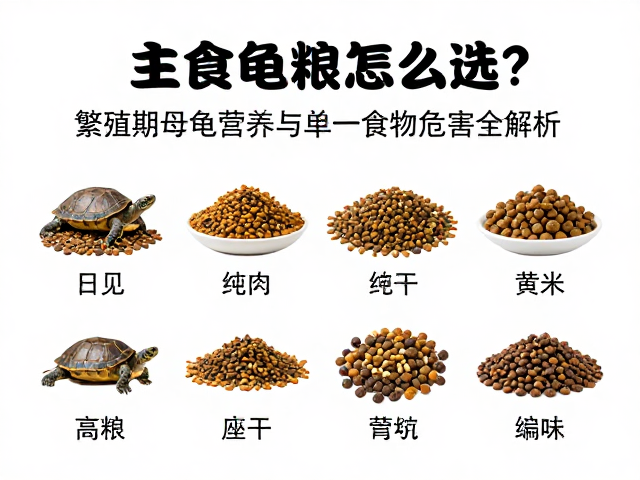 主食龟粮怎么选?繁殖期母龟营养与单一食物危害全解析