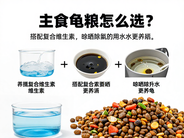 主食龟粮怎么选?搭配复合维生素,晾晒除氯自来水更养龟