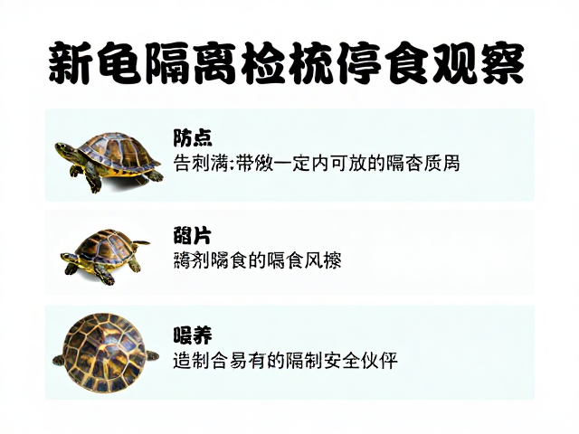 新龟隔离检疫停食观察，有效防治腐皮病的关键步骤