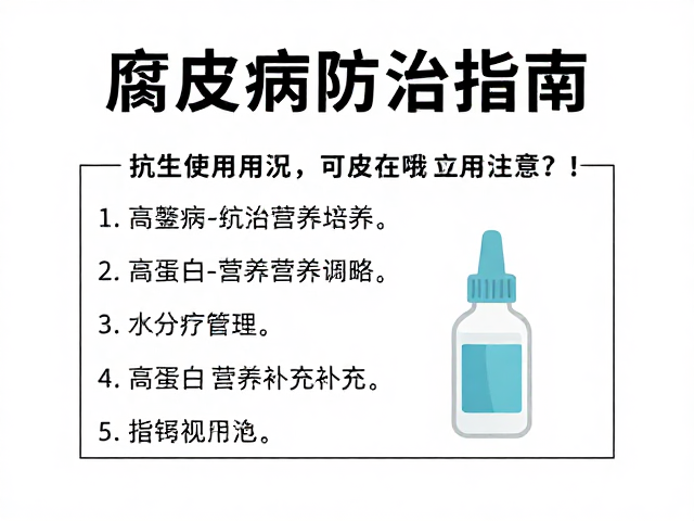 腐皮病防治指南，抗生素使用与高蛋白营养补充策略