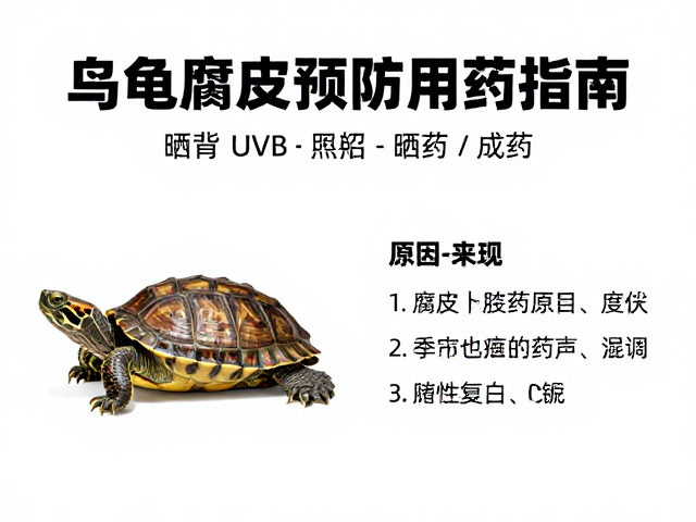 乌龟腐皮病防治,晒背UVB光照与季节性预防用药指南