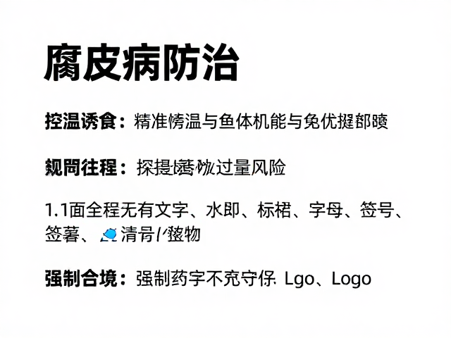 腐皮病防治,控温诱食与避免药物过量风险