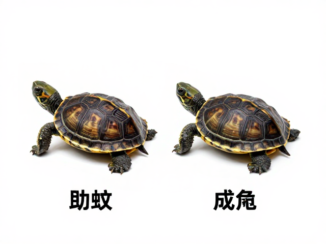头纹龟幼苗鉴别,光照如何影响头纹显现?幼体与成体差异全解析