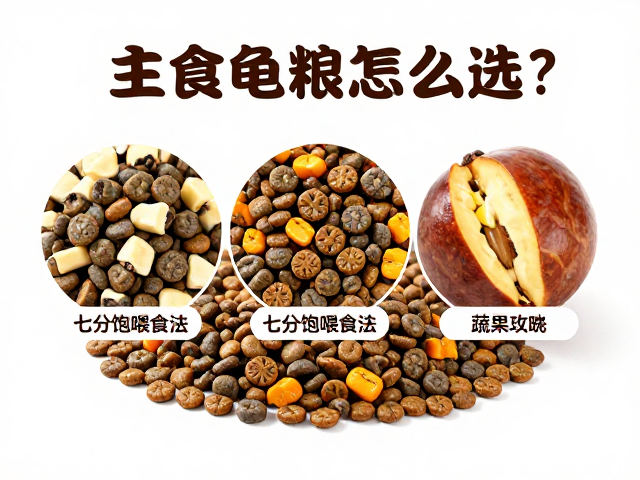 主食龟粮怎么选?七分饱喂食法,蔬果清洗全攻略