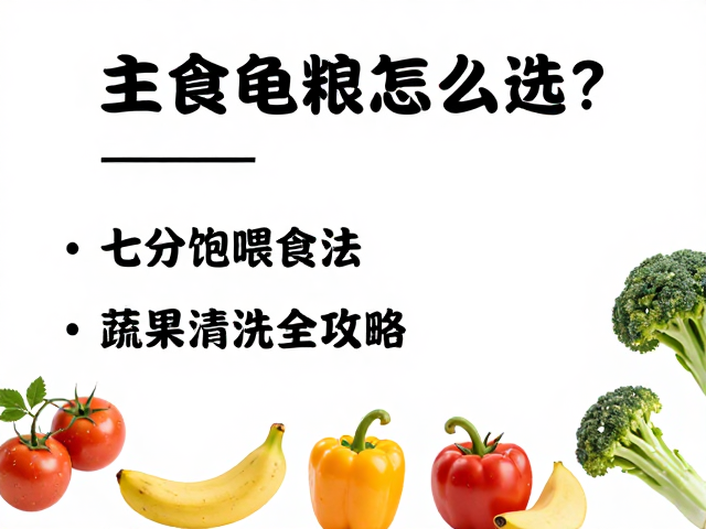 主食龟粮怎么选?七分饱喂食法,蔬果清洗全攻略