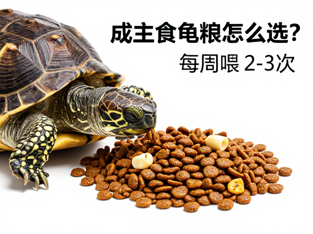 成龟主食龟粮怎么选？每周喂2-3次，重点观察进食行为防拒食