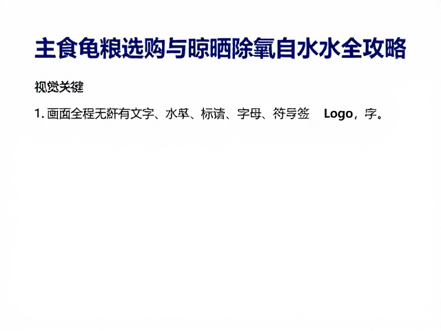 鱼肝油怎么喂?主食龟粮选购与晾晒除氯自来水全攻略
