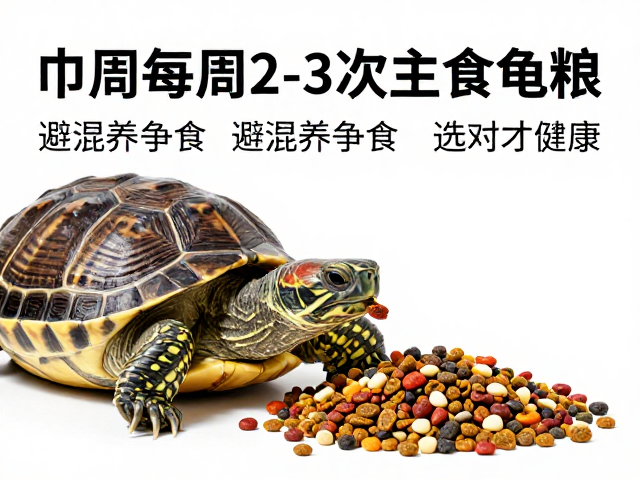 成龟每周喂2-3次主食龟粮,避混养争食,选对才健康