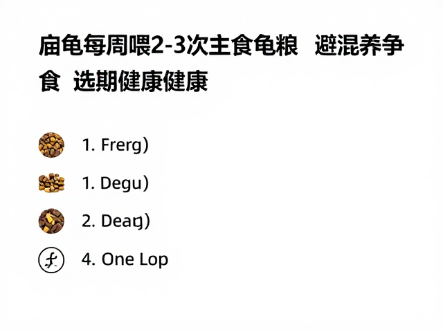 成龟每周喂2-3次主食龟粮,避混养争食,选对才健康