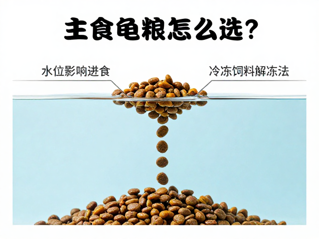 主食龟粮怎么选？水位影响进食，冷冻饲料正确解冻法