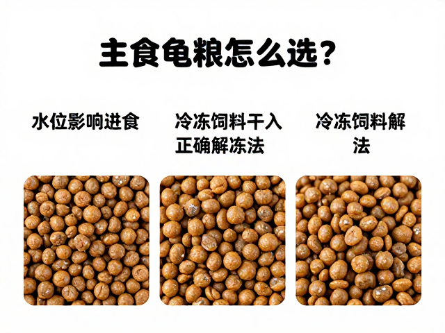主食龟粮怎么选？水位影响进食，冷冻饲料正确解冻法