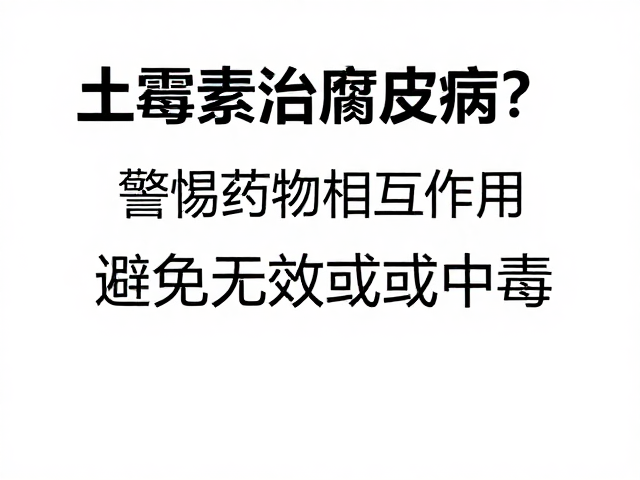 土霉素治腐皮病?警惕药物相互作用,避免无效或中毒