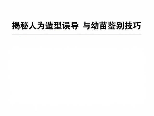 头顶金线连续吗?揭秘人为造型误导与幼苗鉴别技巧