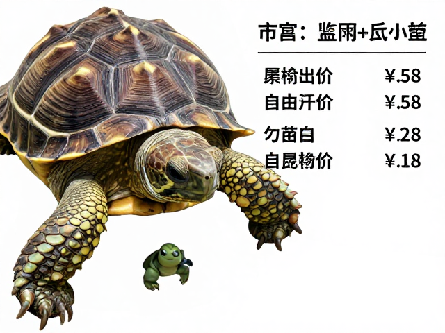 大体型成龟市场价与幼苗鉴别,通过唇部斑纹特征精准识别