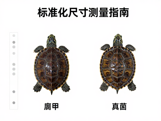 乌龟幼苗鉴别,腐甲与真菌区别,标准化尺寸测量指南