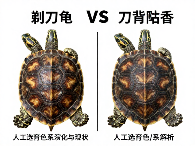 剃刀龟与刀背麝香差异对比，附幼苗鉴别技巧及人工选育色系解析