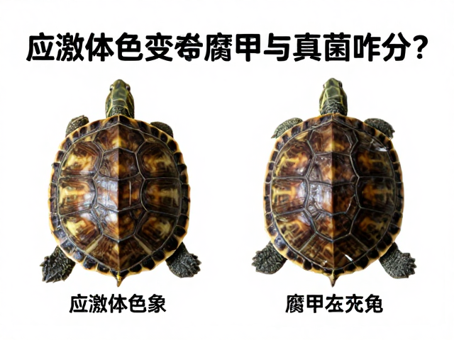 龟苗应激体色变、腐甲与真菌咋分?新手必看的鉴别技巧