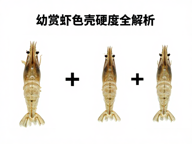 观赏虾幼苗鉴别技巧,幼体至成体色差变化与亚成体甲壳硬度全解析