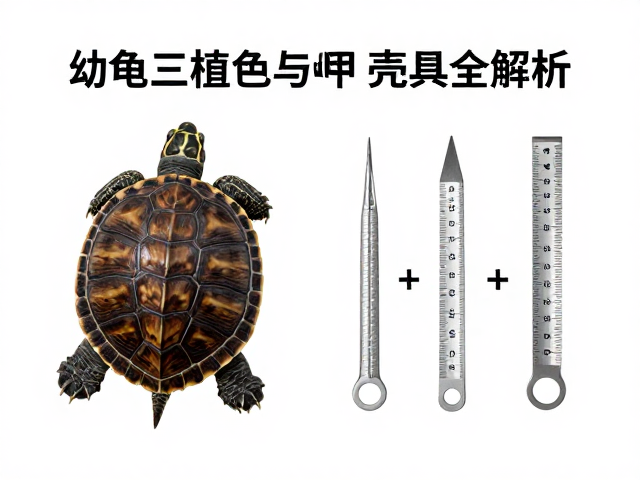 幼龟鉴别技巧,背甲三棱色泽与甲壳测量工具全解析