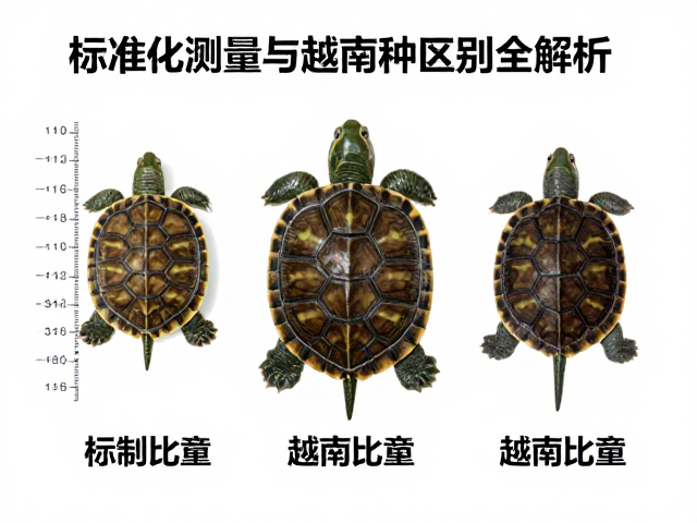 金钱龟幼苗鉴别，标准化测量与越南种区别全解析