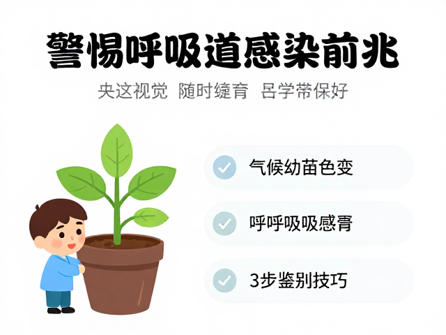 气候致幼苗色变?警惕呼吸道感染前兆,3步鉴别技巧
