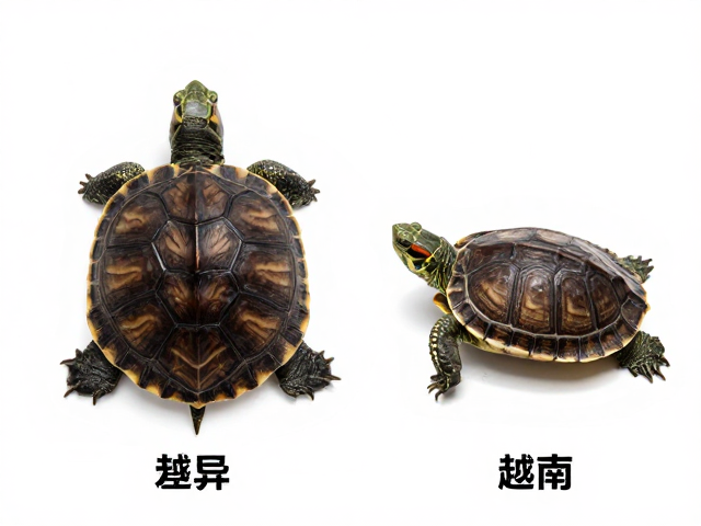 金钱龟苗鉴别技巧,体型大小与越南种区别详解