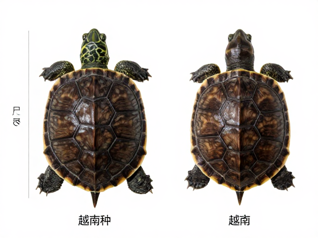 金钱龟幼苗鉴别,对比越南种,标准化尺寸测量指南