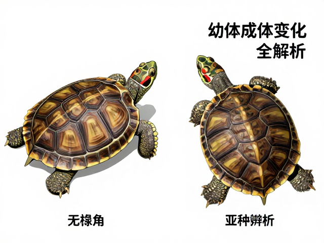 地图龟亚种辨析，幼苗鉴别技巧与幼体成体色差变化全解析