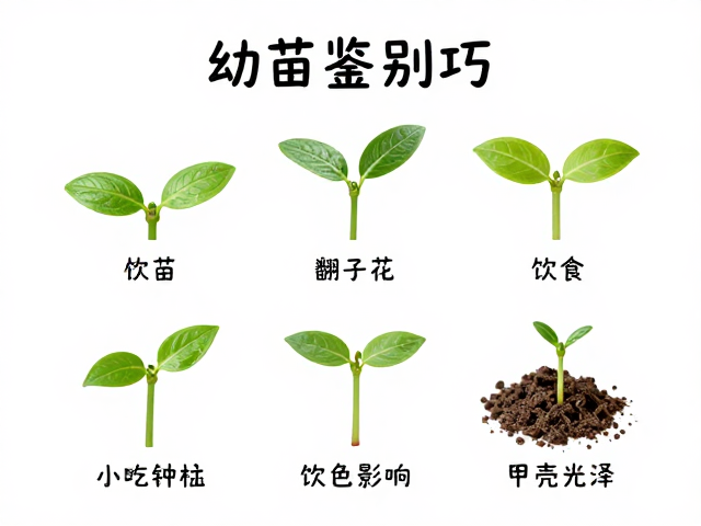 幼苗鉴别技巧,专家图谱比对,饮食如何影响甲壳光泽?