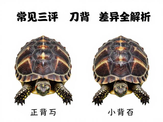 背甲三棱脊色泽鉴别,剃刀龟与刀背麝香幼苗差异全解析