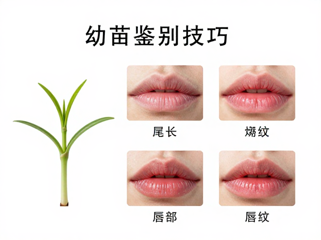 幼苗鉴别技巧,尾长粗细与唇部斑纹特征全解析