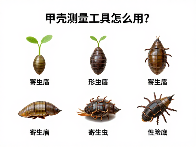 甲壳测量工具怎么用?幼苗鉴别技巧与寄生虫体外表现全解析