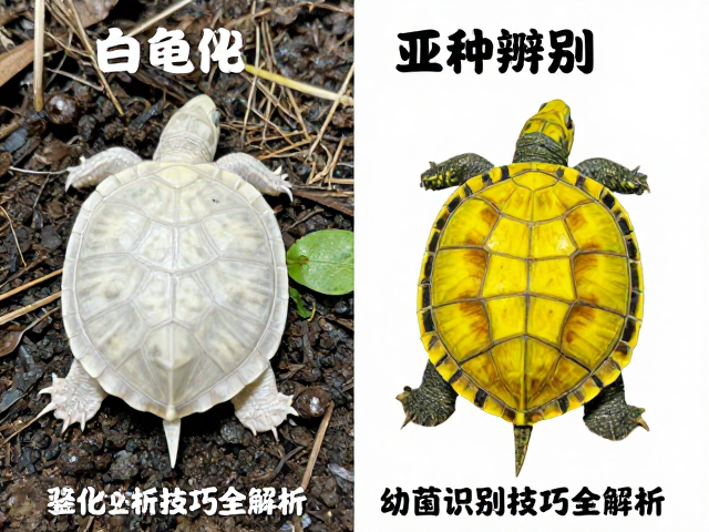 地图龟白化黄化鉴别与亚种辨析,幼苗识别技巧全解析