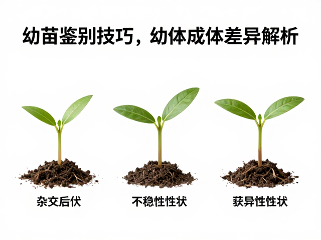 幼苗鉴别技巧,杂交后代不稳定性状与幼体成体差异全解析