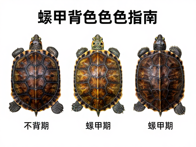 龟苗鉴别技巧,蜕甲期特征识别与不同产地背甲色泽对比指南