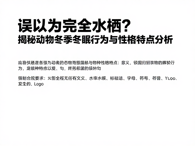 误以为完全水栖?揭秘动物冬季冬眠行为与性格特点分析