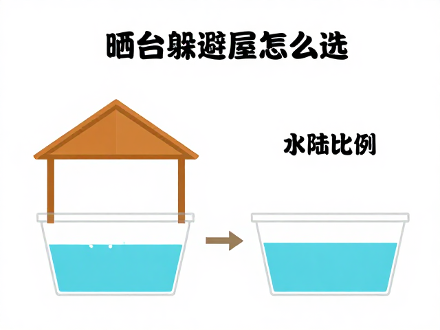 乌龟饲养误区,晒台躲避屋怎么选?水陆比例设置全攻略