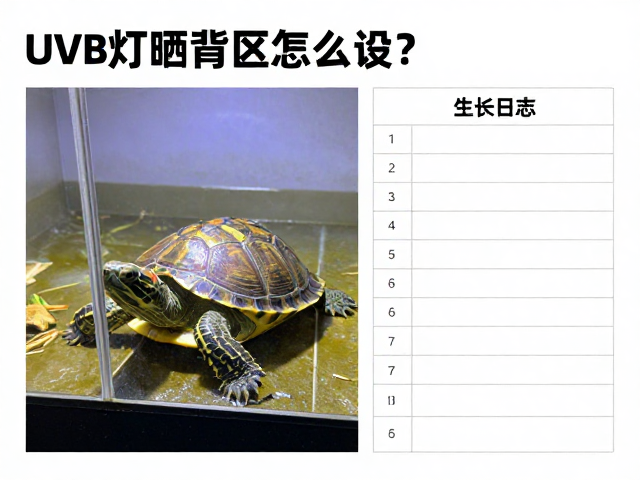 乌龟饲养误区,UVB灯晒背区怎么设?附生长日志模板