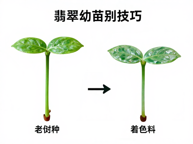 老挝种翡翠幼苗鉴别技巧,专业图鉴对比解析