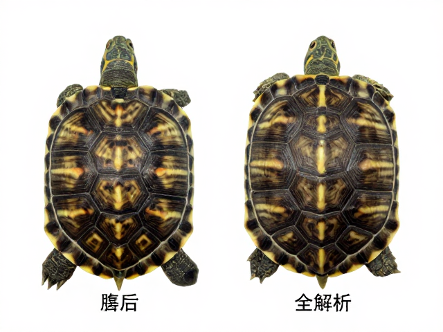 龟苗鉴别,腹甲花纹拼接与背甲盾片排列规则全解析