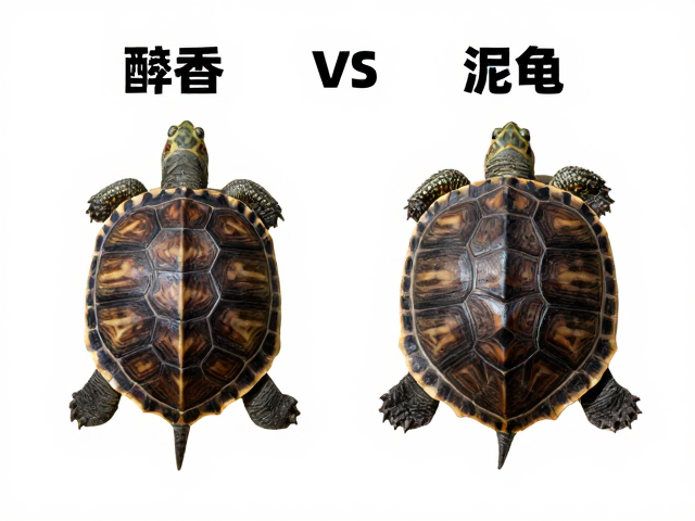 麝香龟vs泥龟对比,幼苗鉴别技巧及腐甲真菌感染区别