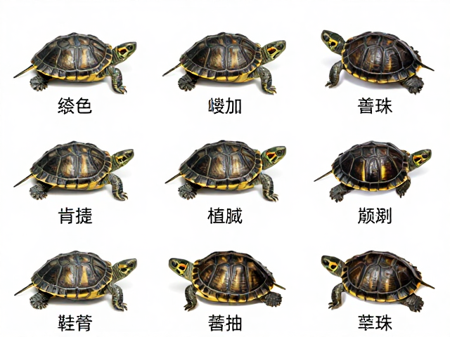 巴西龟幼苗鉴别，背甲三棱色泽与人工选育色系全解析
