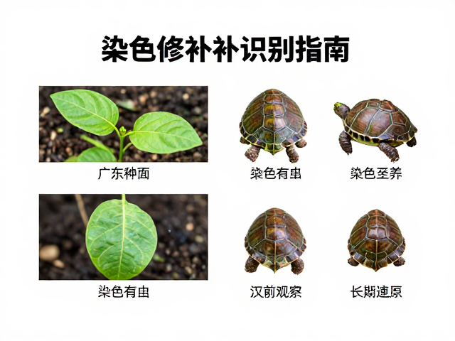 广东种幼苗鉴别技巧，染色修补龟识别指南