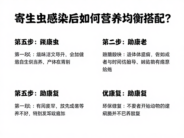 寄生虫感染后如何营养均衡搭配？性格特点分析助康复